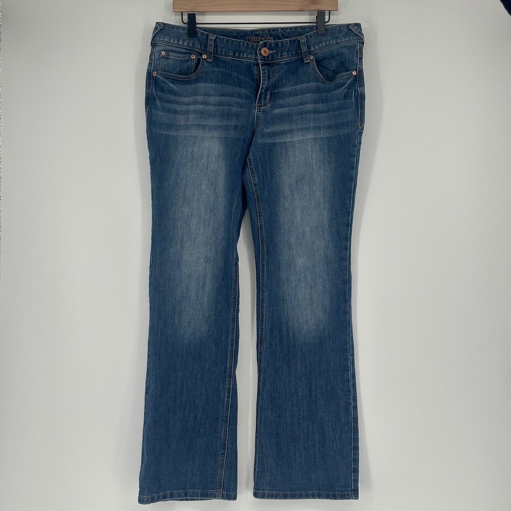 Maurices Y2K Size 34 Regular Medium Wash‎ Straight Leg Jeans Stretch Denim